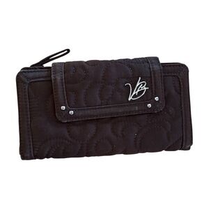 Vera Bradley Dark Brown Microfiber Quilted Wallet
